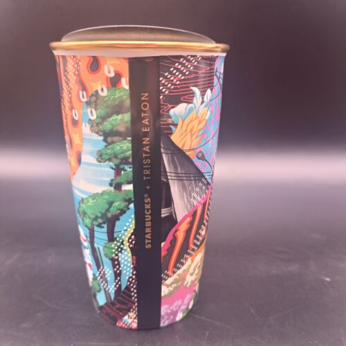 Bicchiere da viaggio Tristan Eaton X Starbucks Tiger ceramica tazza pop art tropicale - Foto 3 di 8