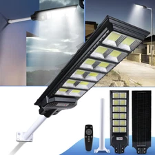 Commercial 14000000LM LED Outdoor Dusk to Dawn Solar Street Light Road Area Lamp