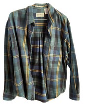 Vintage 90s Eddie Bauer Mens XL Faded Elkhorn Canvas Double Pocket Button Shirt