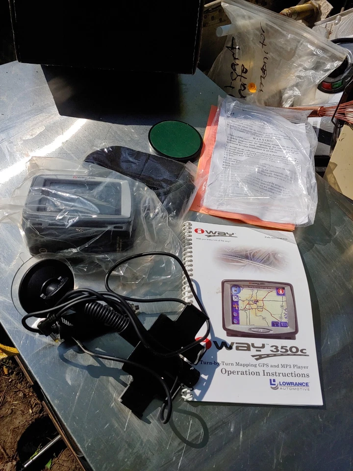 Lowrance iWay 350c Automotive GPS Navigation Unit 3.5" Used.  - Image 3 of 3