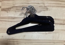 Space Saving Flocked Non-Slip Clothes Hangers - Black Pack of 49 Units 
