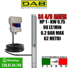 ELETTROPOMPA POMPA SOMMERSA DAB S4D-9 S4 4-9  HP1 90LT/MIN 6.2BAR V230 V400
