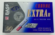 BASF Chrome Extra II 90 Type II Audio Cassette Blank Tape - BRAND NEW