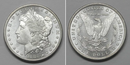 X6535  1880-S Morgan Dollar, Choice/Gem BU Prooflike
