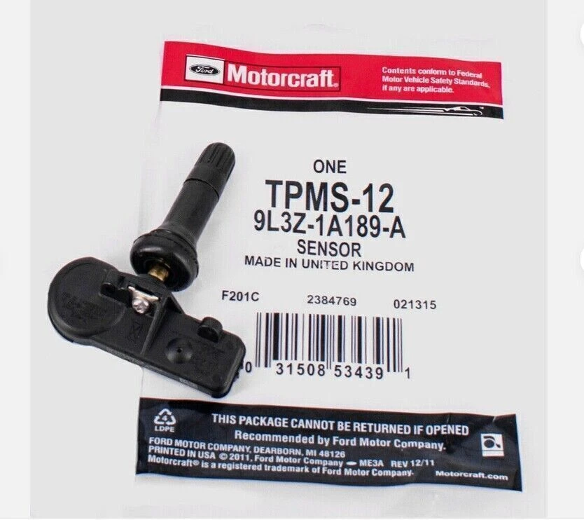 4PCS Genuine Motorcraft TIRE PRESSURE MONITORING SENSOR OEM TPMS-12 9L3Z-1A189-A Foto 3 de 4
