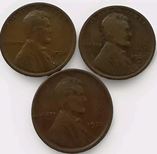 1920-PDS Lincoln Cent Circulated Brown Set-Fine Wheat One Penny Collection