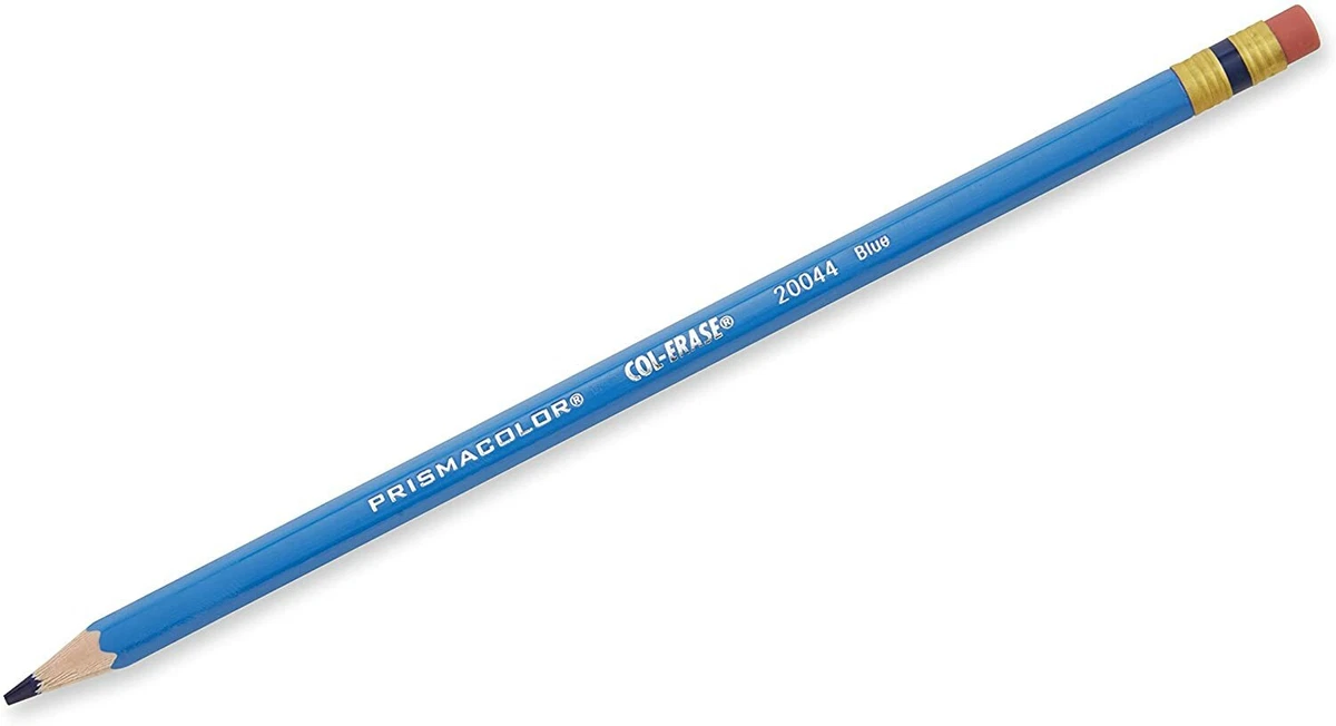 20044 PrismaColor Col-Erase Erasable Colored Pencil, Blue, 2 Boxes of 12