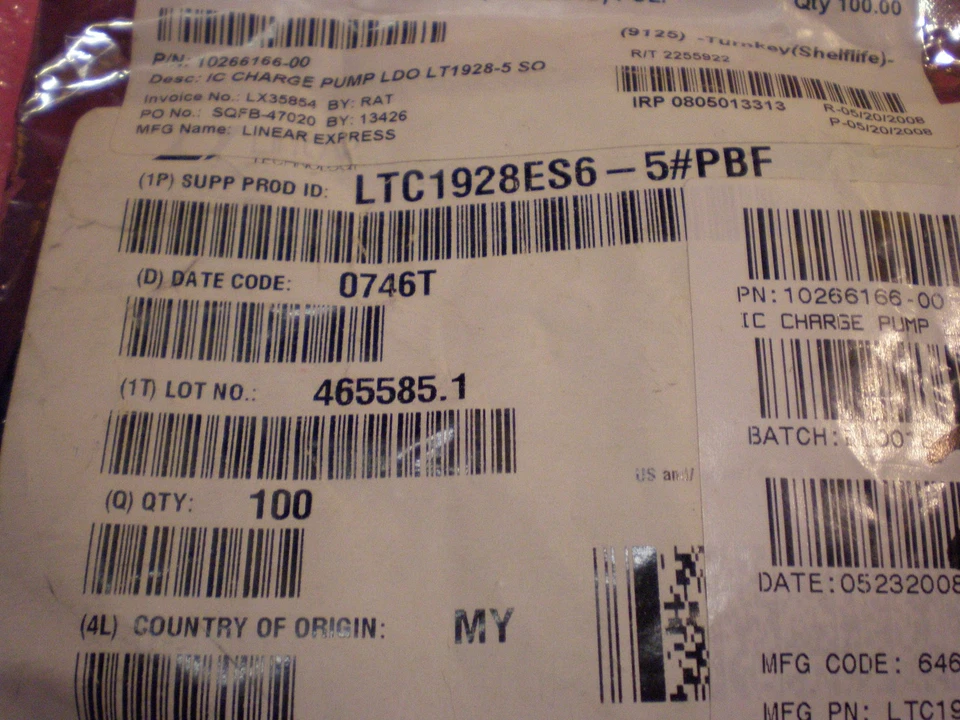 LTC1928ES6-5#PBF Lot of 10 NOS Linear Technologies - Image 2 of 2