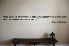 John F. Kennedy Inspirational Classroom Quote Vinyl Wall Sticker Decal (b)