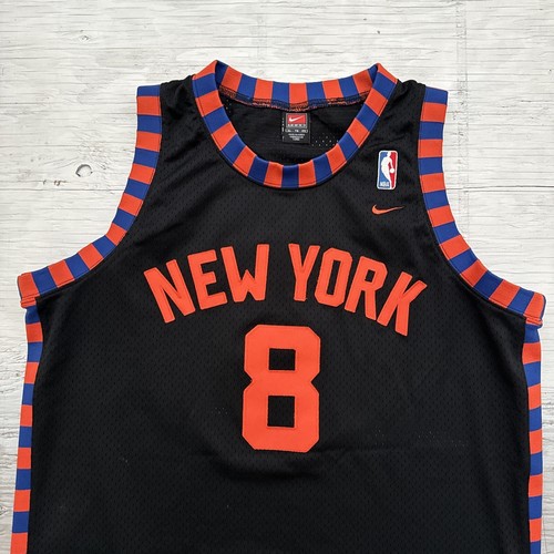 Vintage Nike NBA New York Knicks Latrell Sprewell #8 Sewn Basketball Jersey XL - Picture 4 of 22