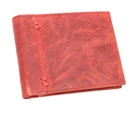 Gents Red Wallet RFID Blocking Protector Distressed Leather Wallets For Men 1055