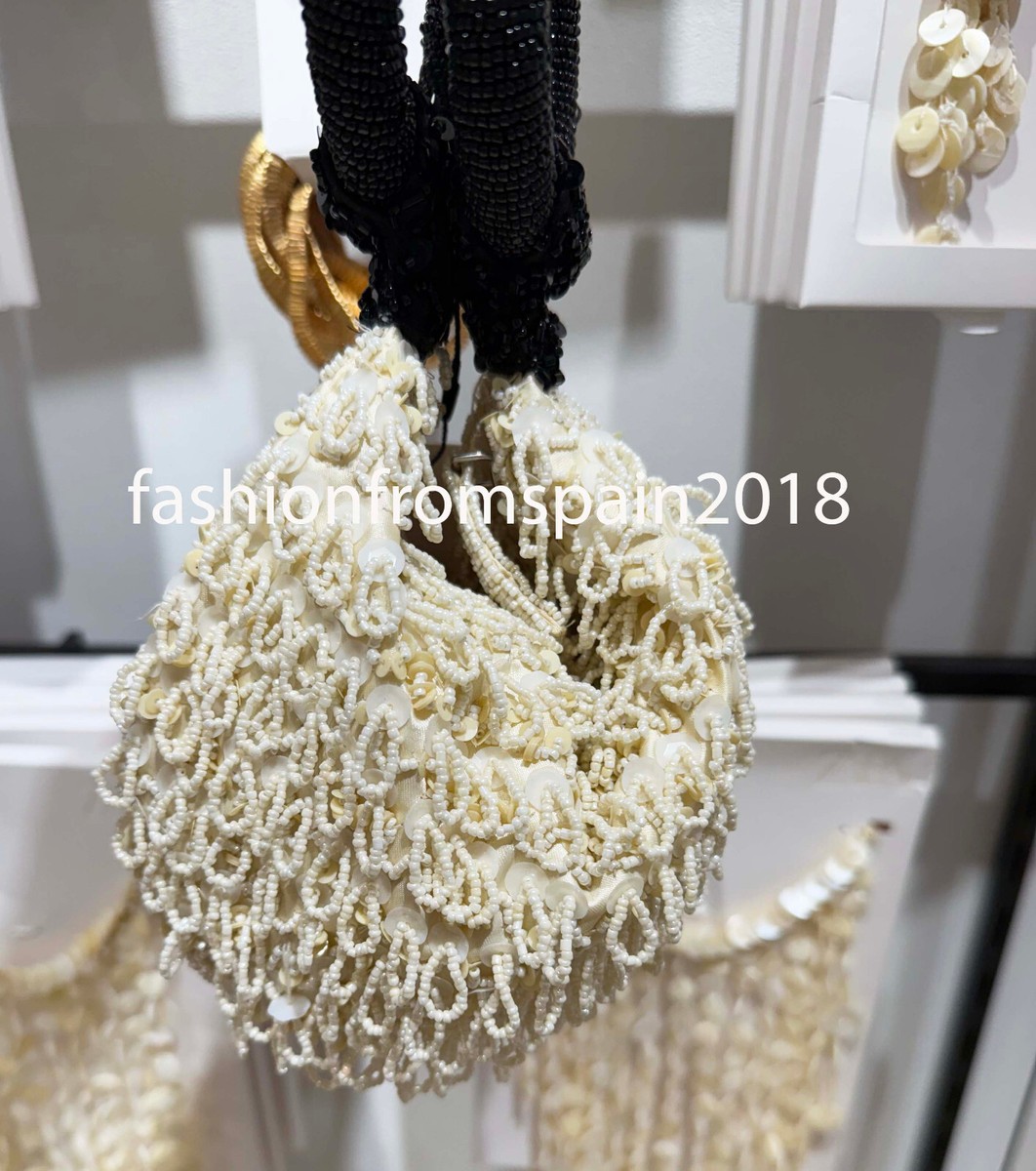 【ZARA】ビーズ付きバケットバッグ エクリュ | 0024/003/712 ZARA NEW WOMAN SMALL BEADED BUCKET BAG ECRU 0024/003/712 | eBay