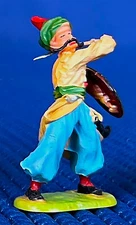 Hausser 40mm Turkish Janissary w Scimitar #2- 1960's - mint - COLORS VARY