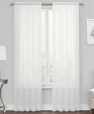 Lichtenberg Brand ~ Voile ~ Single Curtain Panel ~ No. 918 ~ 59" x 54" ~ White