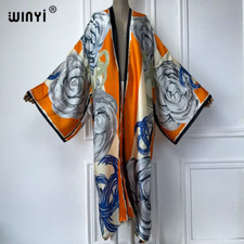 Print Kimono Summer Boho Cardigan Female Blouse Abaya Dubai Luxury Beach Cover u