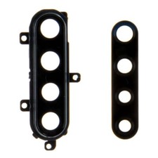 Glass Camera Lens with Bracket Back for Samsung Galaxy A21 Black Repair Part