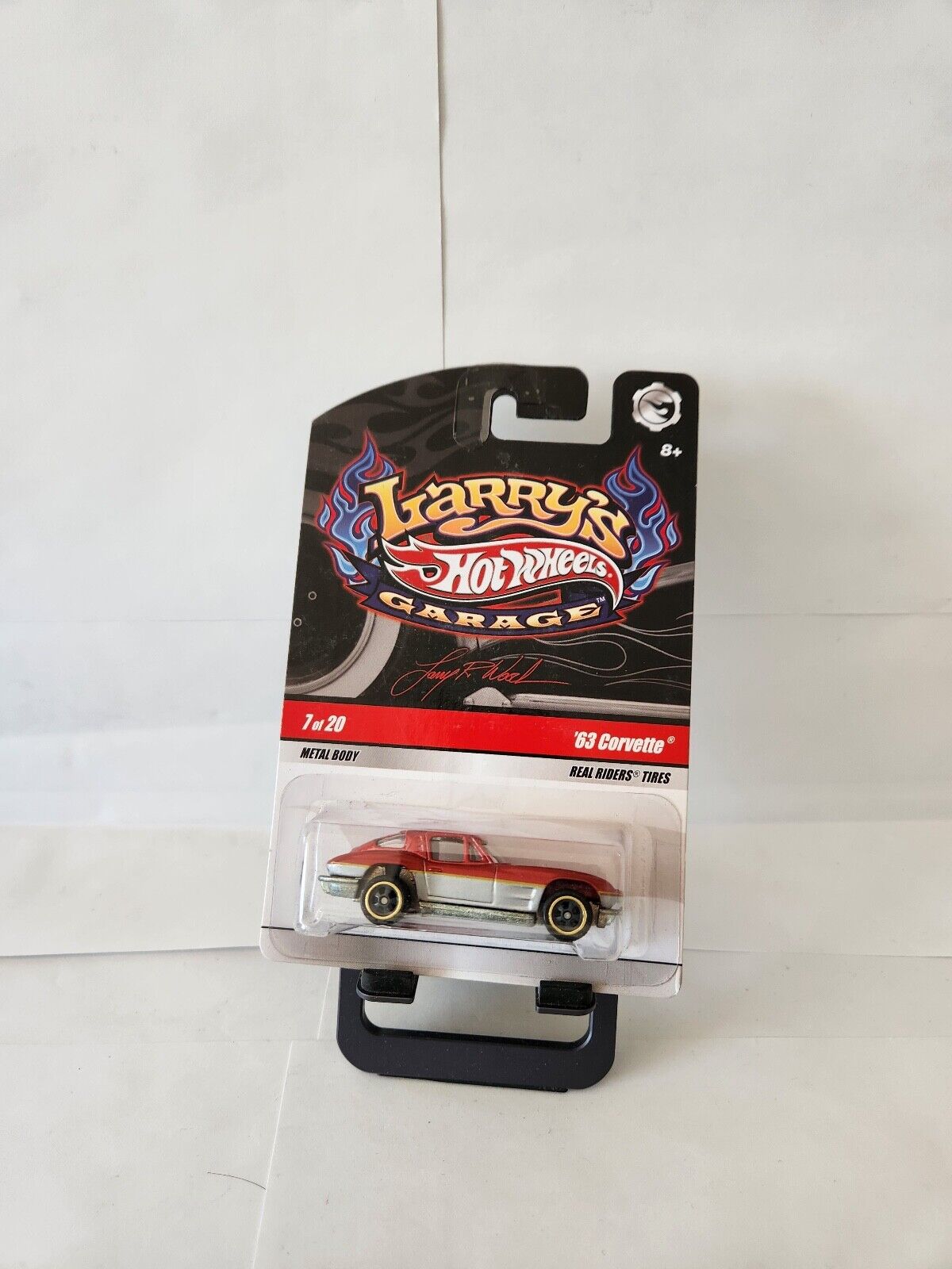 Hot Wheels Larry's Garage '63 Corvette Red/Silver #7/20 Real Riders  K72