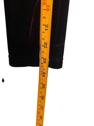 Vintage Y2K Jacqueline Ferrar Velvet Dress Womens 12 Burgundy Goth Long Sleeves - Picture 8 of 8