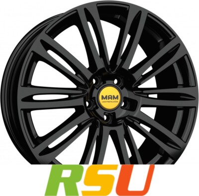 MAM A4 black painted 7.5x17'' ET37 LK5 100 ML 63.4 Alufelgen 17 Zoll