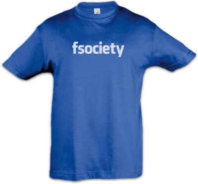 fsociety Kids Boys T-Shirt Computer Scientist Mr. Nerd Admin Robot Hacker Logo
