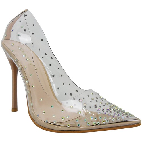 Womens Ladies CLEAR PERSPEX High Heels 