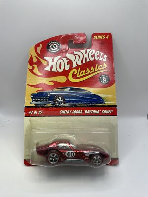 Hot wheels classics series 4 Shelby Cobra Daytona Coupe # 7 Of 15 Red Die Cast