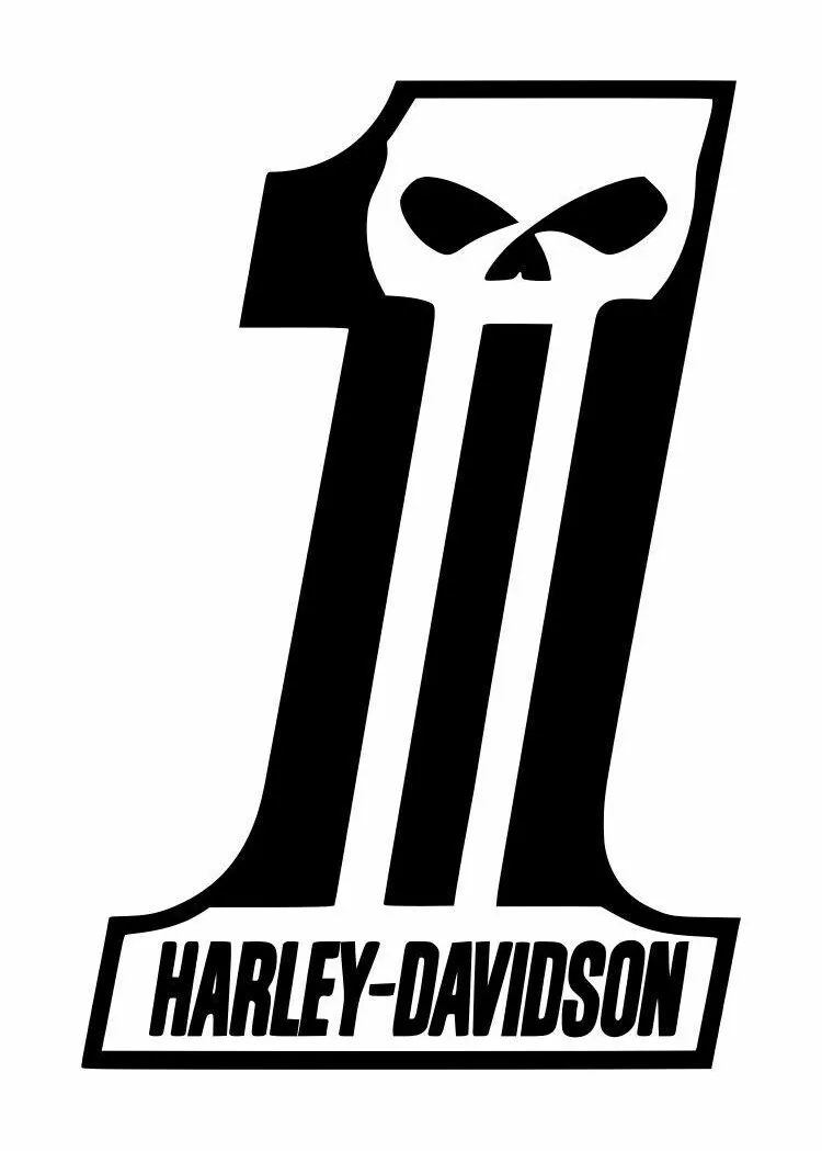 Harley Davidson 1 Decal 3 4