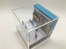 River City Ransom Brawl outside the Higschool Barf! Shadow Box Diorama Decor NES