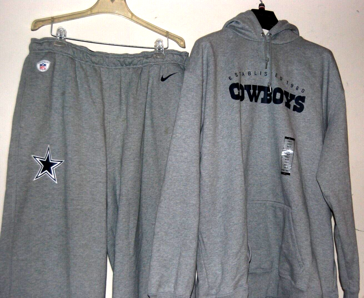 NIKE DALLAS COWBOYS SWEATSUIT HOODIE + PANTS NFL TEAM ISSUED