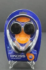 New Koss UR5 Stereo Headphones with Foam Ear Cushions Lightweight Comfort