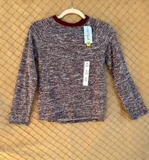 Cat Jack Size M 8-10 Boy s Round Neck Maroon Long Sleeve Shirt
