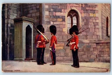 London England Postcard Changing Guard Military 1910 Oilette Tuck Art