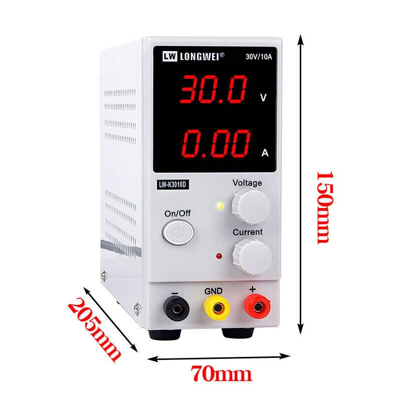 LW-K1510D/K305D/K603D/K3010D Mini Adjustable Switching DC Power Supply 30V10A - Image 2 of 4