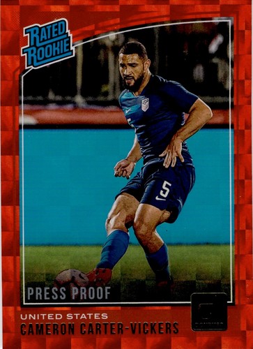 2018 Panini Donruss 197 Cameron Carter-Vickers Press Proof-Red