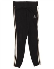 ADIDAS Womens Leggings UK 12 Medium Black Cotton FP06