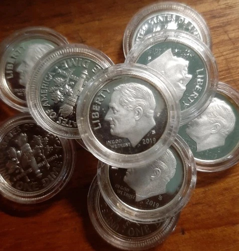 10 - 2019S mint proof Roosevelt dimes .999 silver