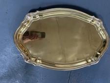 Jugendstil Serviertablett oval Metall  620 mm X 380 mm - Punzen