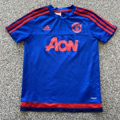 Manchester United Trikot Kinder Alter 9-10 Fußball Trainingsausrüstung 2015 16 AON Top 