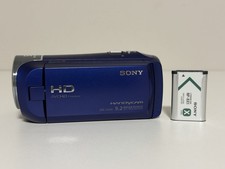 Sony Handycam HDR-CX240 Blue Digital Camcorder w/Built-In Charger  Battery
