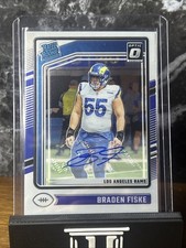 🔥2024 Donruss Optic Rated Braden Fiske Rookie Auto RC SP #d 325 LA Rams FSU🔥