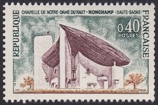 1964 FRANCE N°1435a** Roulette Notre Dame de Ronchamp TB MNH