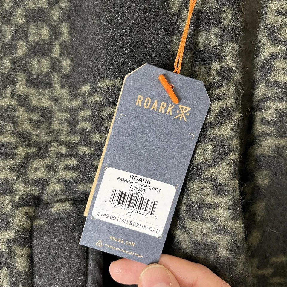 NWT Roark Ember Overshirt Jacket Mens XL Wool Blend Snap Button Aztec $149 MSRP - Image 3 of 4