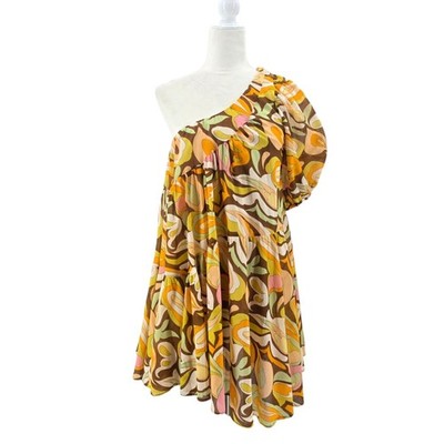 Devotion Twins Anthropologie Womens Small Dress Vithouri One Shoulder Mini Dress