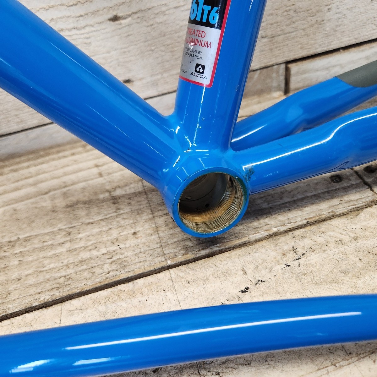 1989 Vintage Trek 1100 Aluminum Road Bike Frame 56cm Blue Made USA