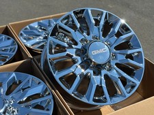 Set Of 4 Wheels Chrome 20x8.5 8x180 Rims 2500 3500 Chevy Silverado Gmc Sierra