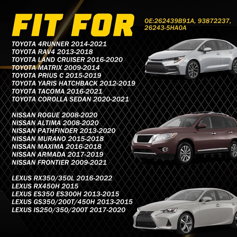 For Nissan Rogue Altima Pathfinder Headlight Turn Signal Bulb Socket Harness 2x - Image 4 of 4