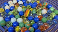lot of Marbles, size Medium plus tubie, all in the glass jar