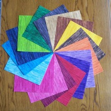 68 Color Wave Blender Fabric 5" Quilt Squares Bundle 100 Cotton Charm pack