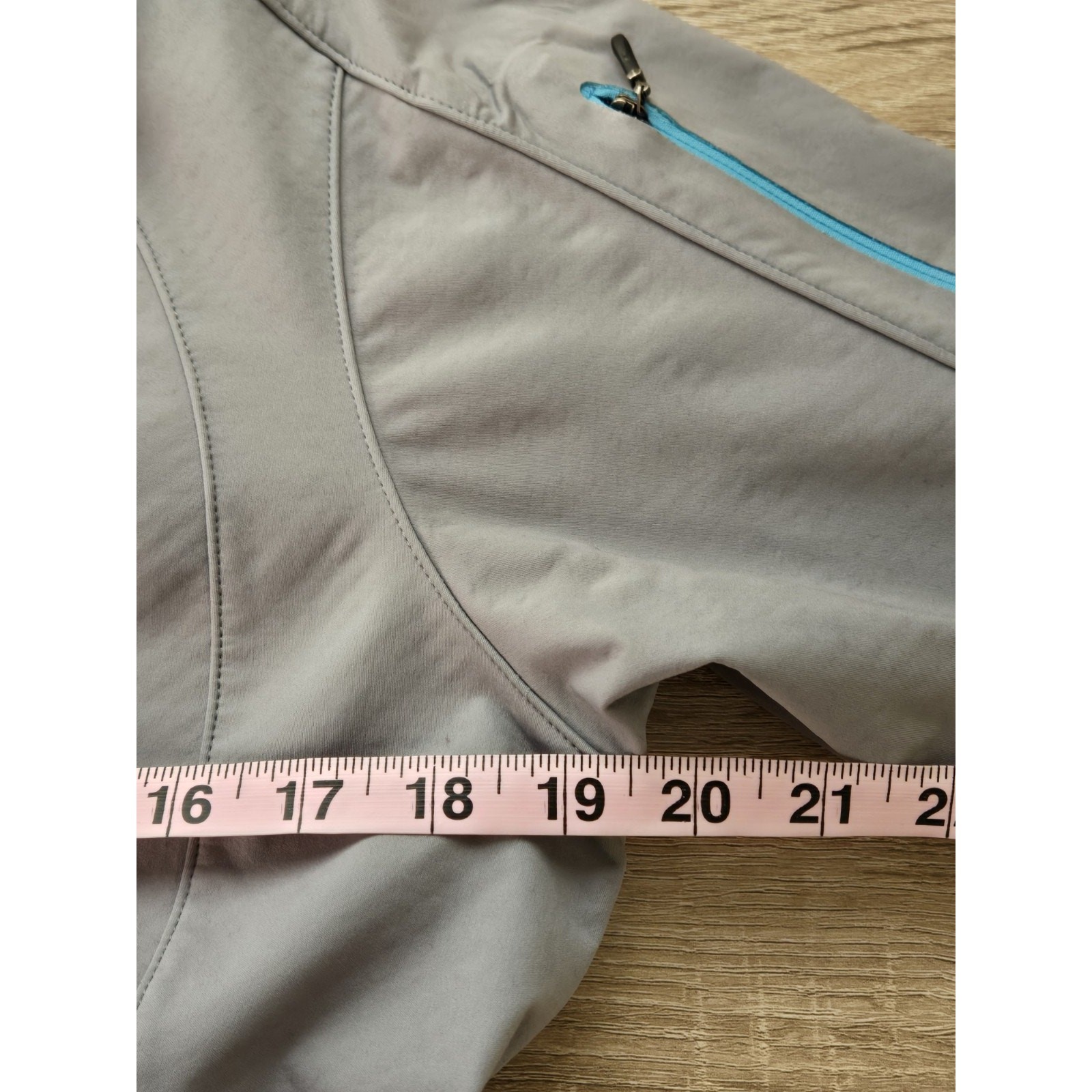 REI Lightweight Soft Shell Jacket Medium Gray Blu… - image 15