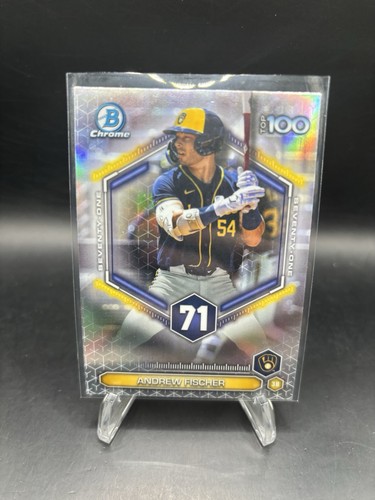 2026 Bowman Chrome #BTP-71 ANDREW FISCHER Top 100 - Picture 1 of 2
